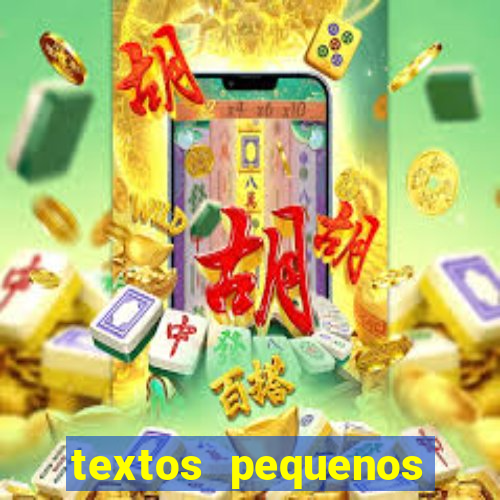 textos pequenos para alfabetizar